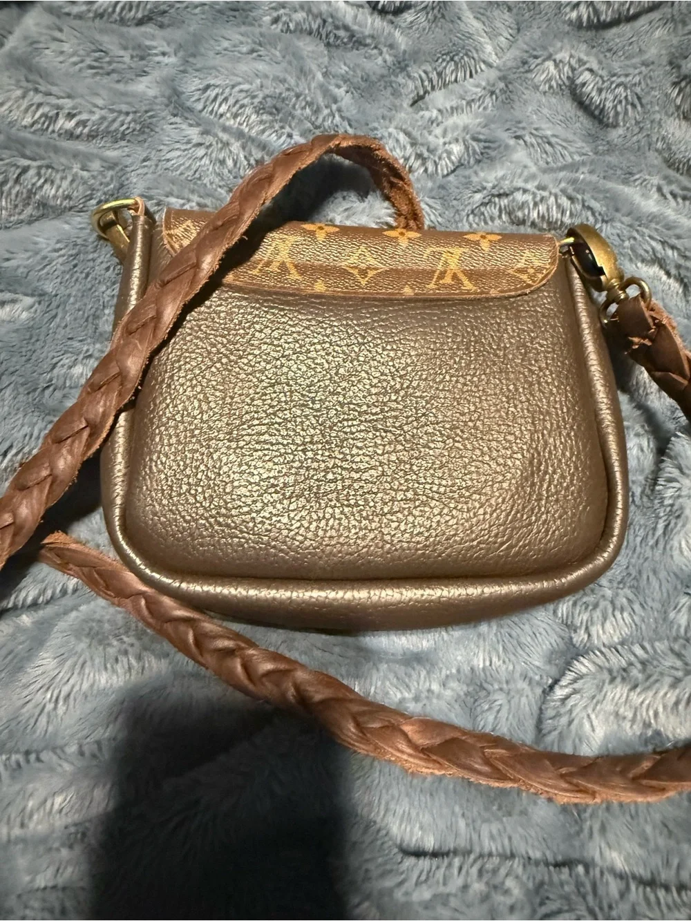 Louis Vuitton Monogram Canvas Small Crossbody in Brown and Gold